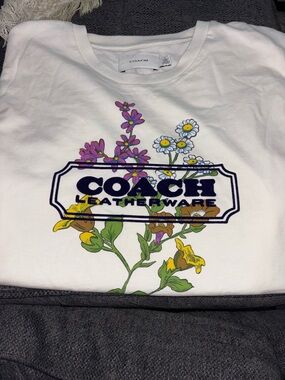 Women’s White Tee with Colorful Floral Graphic